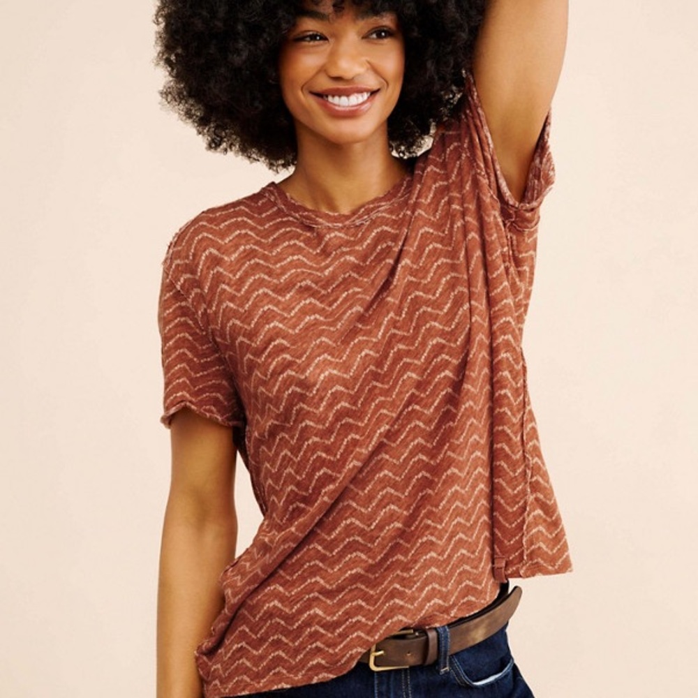 Free People We The Free Bali Backpacker Tee | Slouchy Boho Top | Size L
